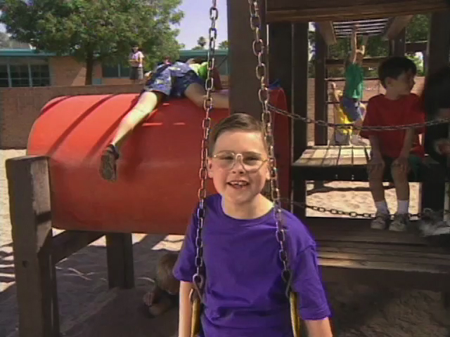 Cute kid in glasses